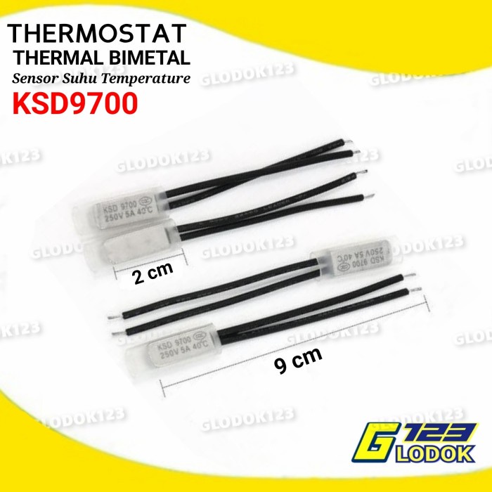 Thermostat Thermal KSD9700 Bimetal 250V 5A Sensor Suhu Temperatur AC