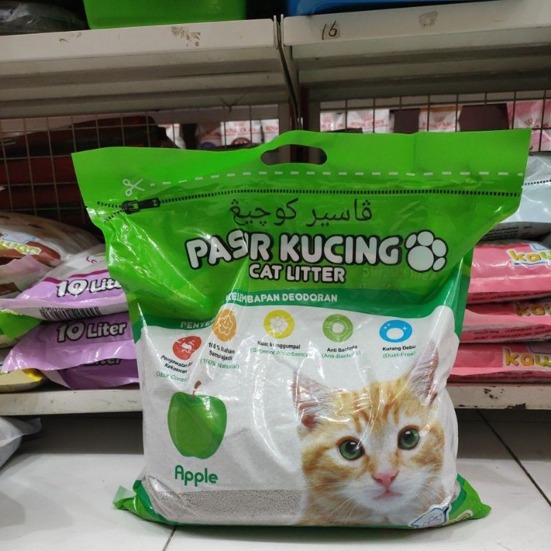 Pasir kucing kawan Apple 10L