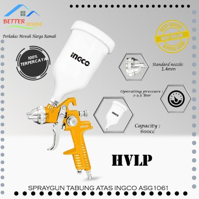 SPRAYGUN HVLP INGCO SPRAY GUN HVLP 600cc HVLP INGCO ASG1061