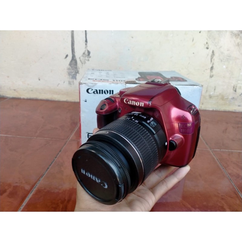 CANON 1100D kit body red lensa kit 18-55 mm normal