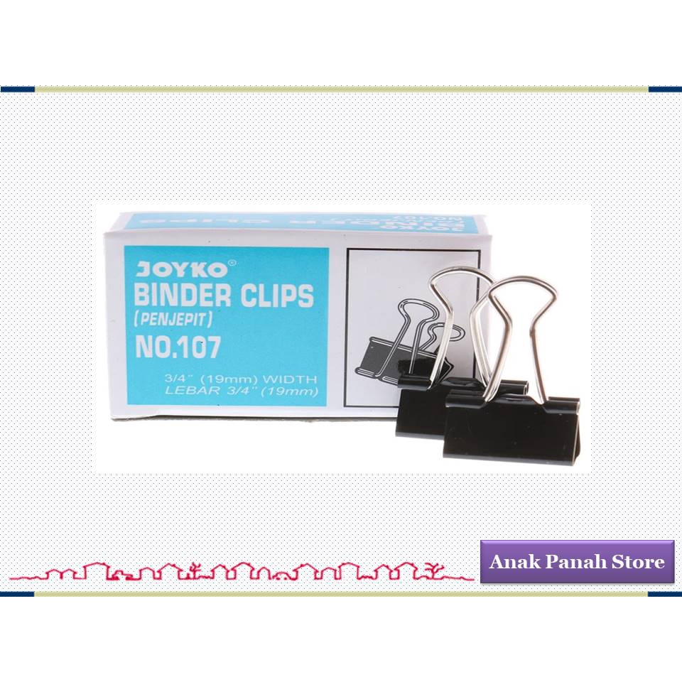 

Binder Clip No. 107 Merk Joyko ( isi 12 kotak )