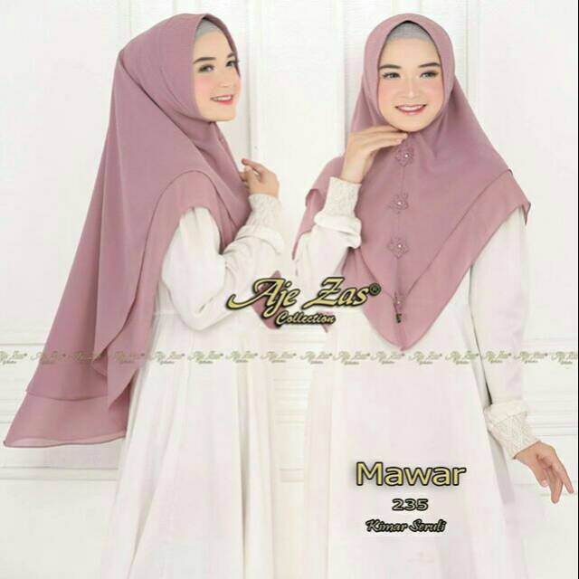 Hijab instan syari 2  Layer ori Aje zas