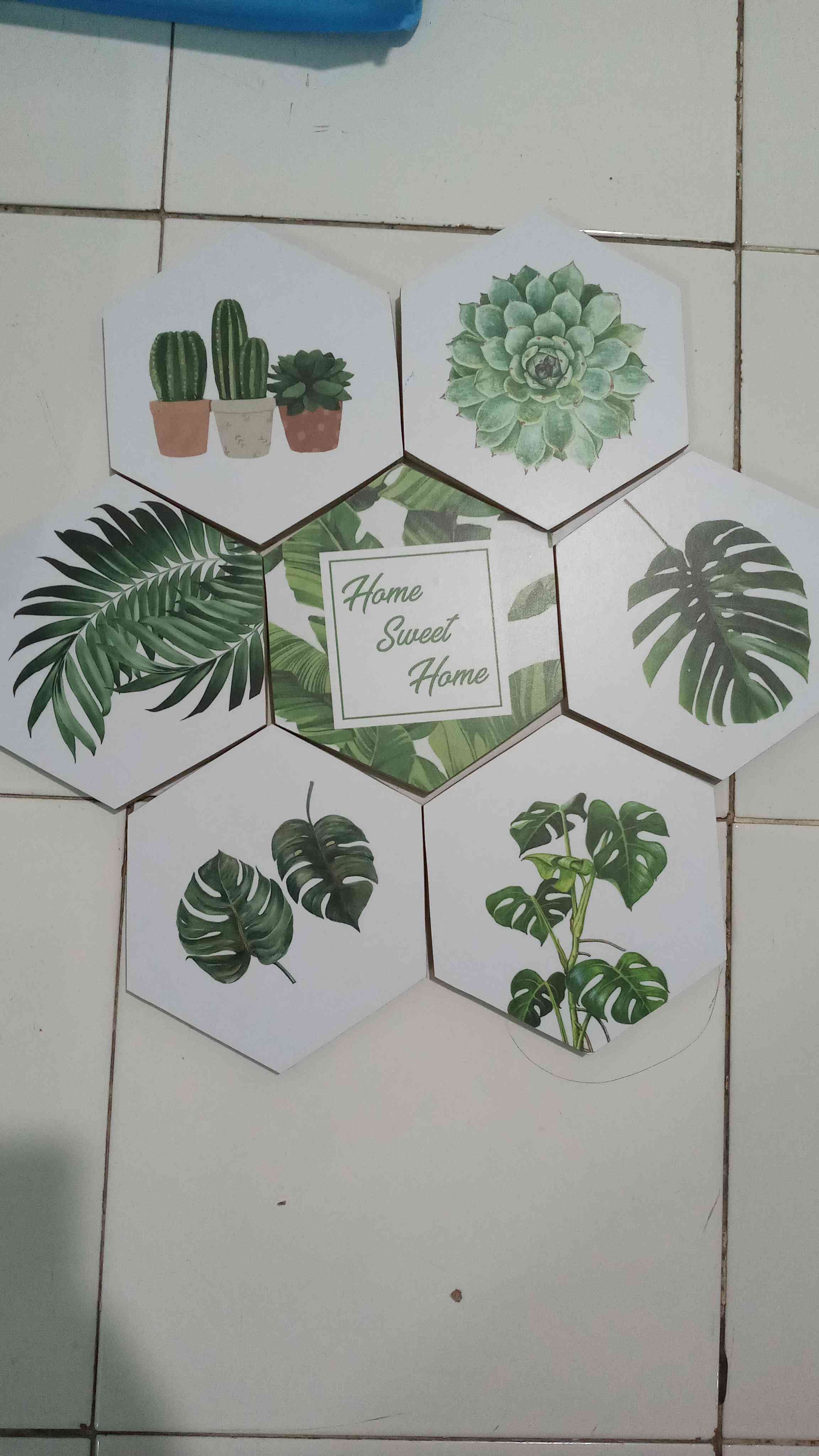 Walldeco Hexa Motif Tropical 1