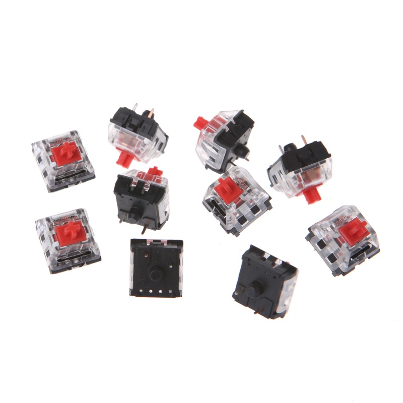 Btsg 10buah Saklar Merah Untuk Cherry MX Keyboard Tester Kit Keyboard Mekanik