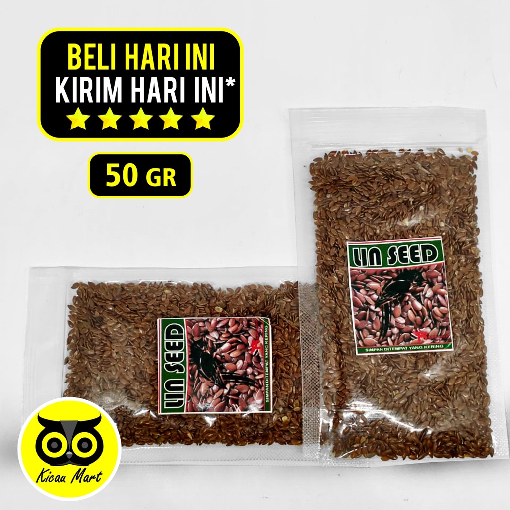 BIJI LINSEED PILIHAN FLAXSEED NATURAL BROWN LIN SEED PAKAN BURUNG KENARI FINCH LOVEBIRD LINSRF