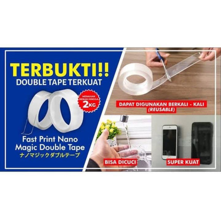Nano Magic Double sebagai Isolasi Dinding Tembok HP Lem 3 cm/mm Grip Tape