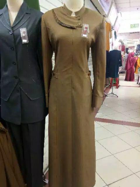 Gamis Kerja Pns/pemda Batik Tua