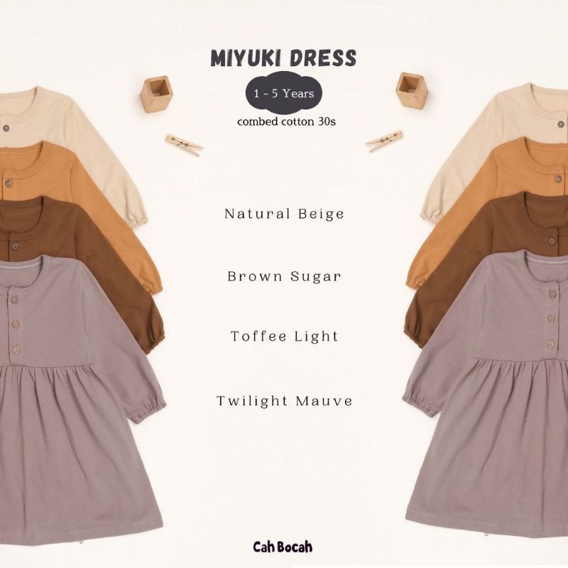 miyuki dress anak lengan panjang