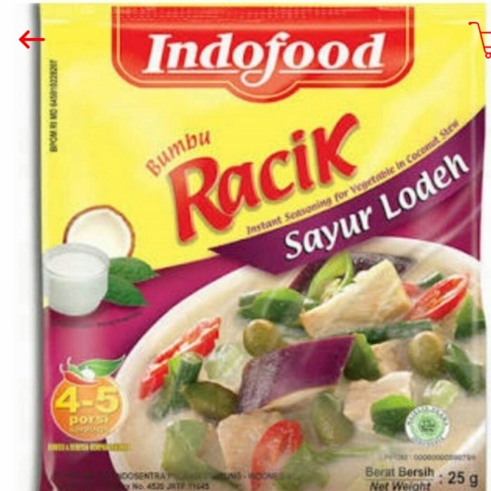 

makanan bumbu indofood racik sayur lodeh saset 26gr (10pc)