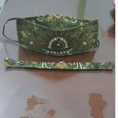 Masker batik Persit 3 dimensi model evo dengan konektor