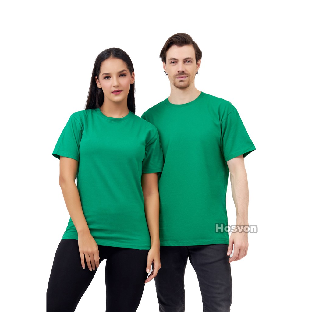 HIJAU FUJI Cotton Combed 20s Lengan Pendek (PRIA &amp; WANITA)