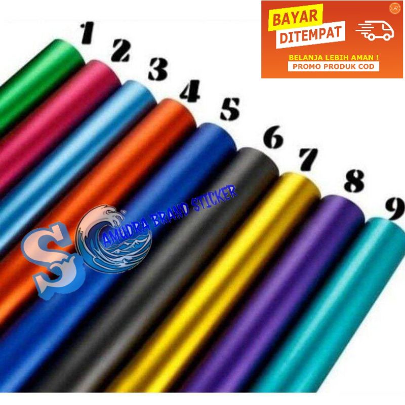 STIKER SATIN MOTOR/MOBIL DOP WRAPPING (L50CM-P50CM) HARGA MURAH DENAGN KUALITAS BAGUS ORIGINAL TERLA