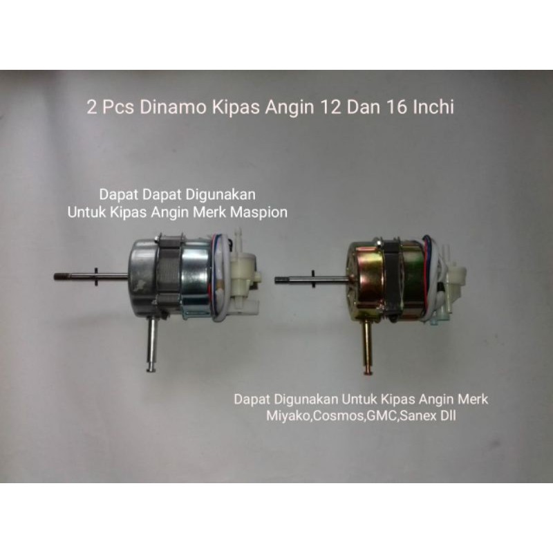 Dinamo Mesin Motor Kipas Angin Maspion Miyako Cosmos 12&quot; 16&quot; Inci Inch Inchi