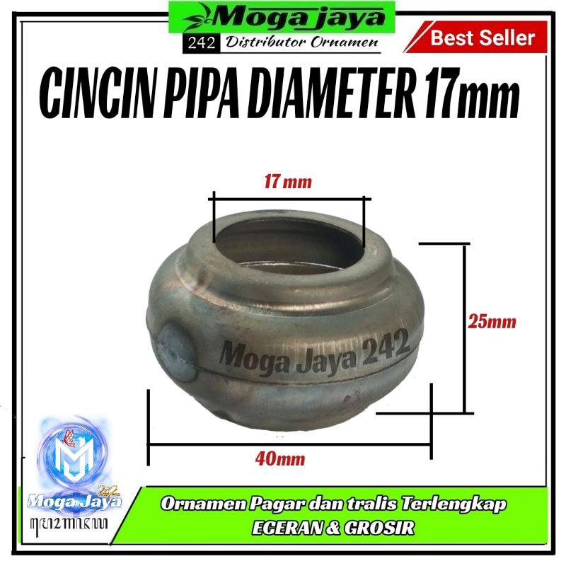 cincin pipa besi ornamen tralis pintu pagar