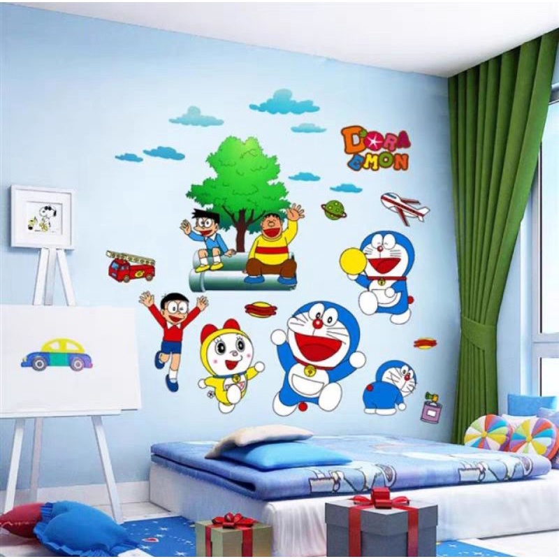 Wall Sticker 5D Motif Animasi Karaketer Anak / Room Decor Peel + Stick / Embellishment Art / Stiker Dinding Animasi