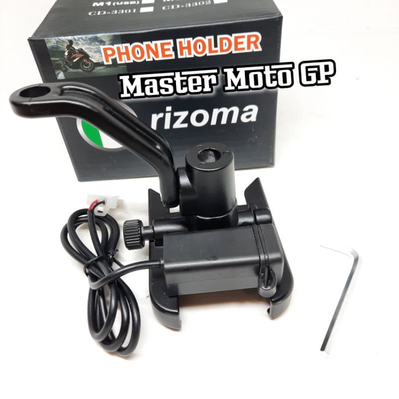 Holder hp motor Rizoma Holder Hp modif spion motor Holder Hp spion Usb Rizoma