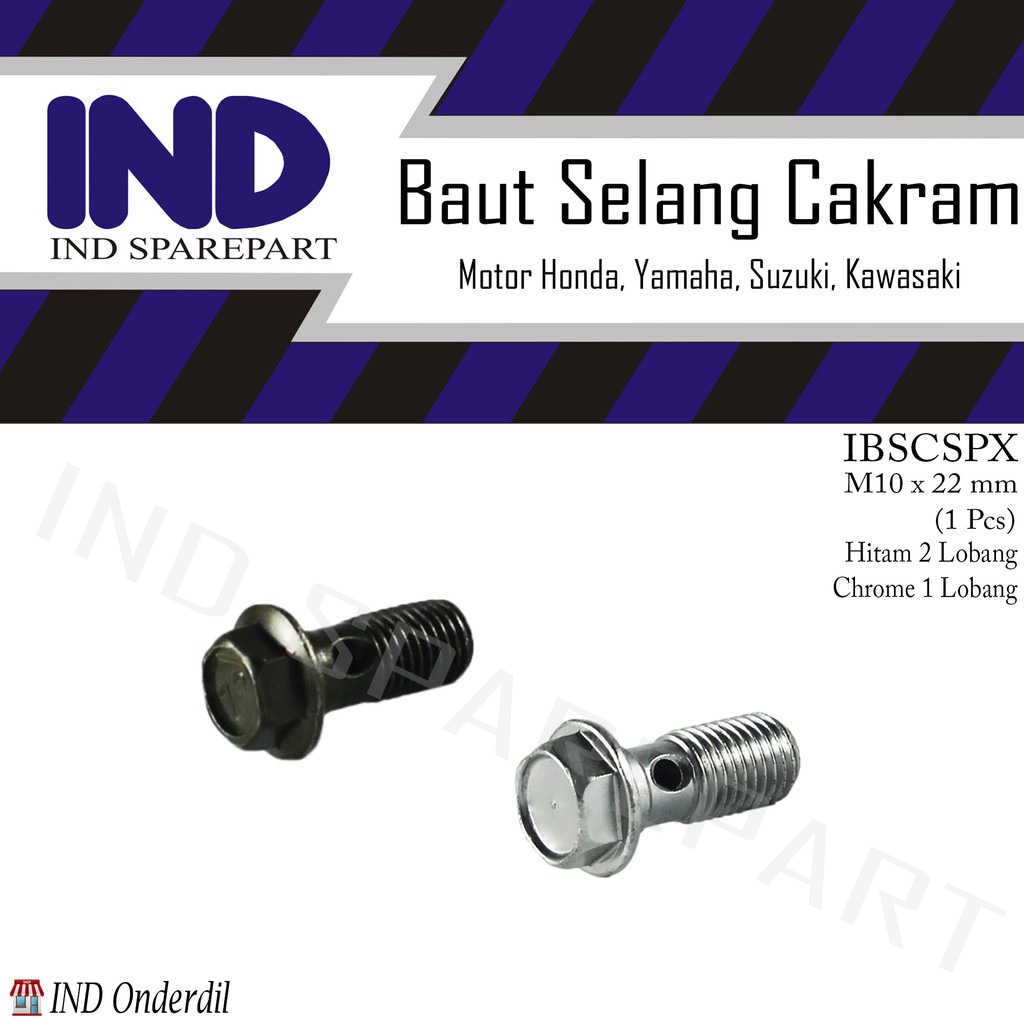 Baut/Baud Selang/Slang Rem Cakram Motor Honda/Yamaha/Suzuki/Kawasaki Vario/Beat/Mio/Supra/Jupiter