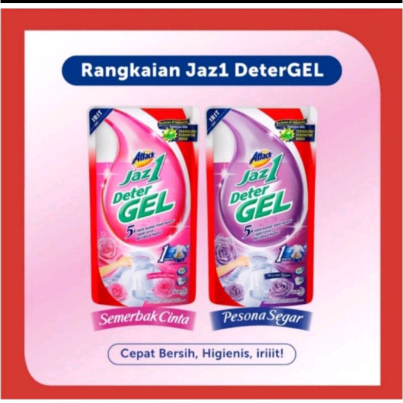 Attack Jaz1 Detergel Semerbak Cinta/ Pesona Segar 750gr GEL