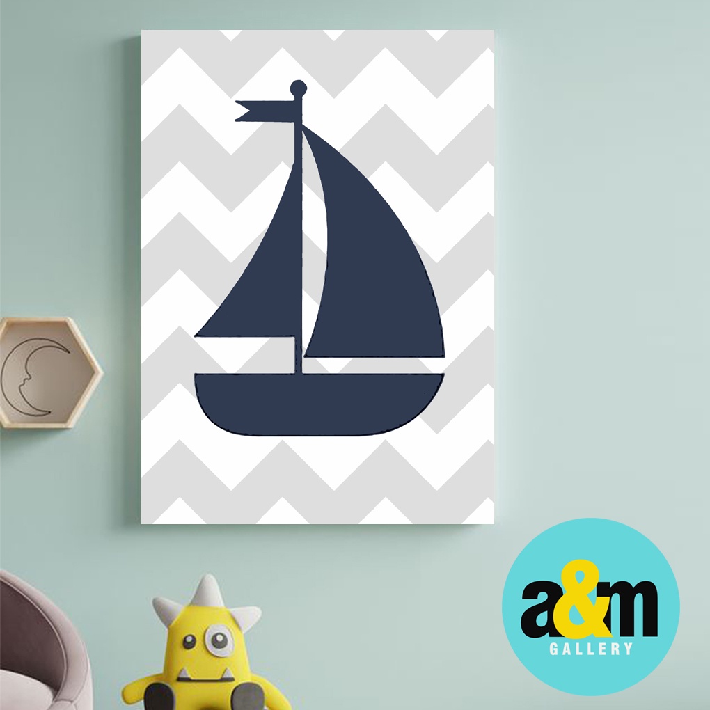 Pajangan Dinding Kamar Anak Tema Bajak Laut (A4) Dekorasi Kamar Bayi Hiasan Dinding Kamar Anak Tema Nautical - A&amp;M