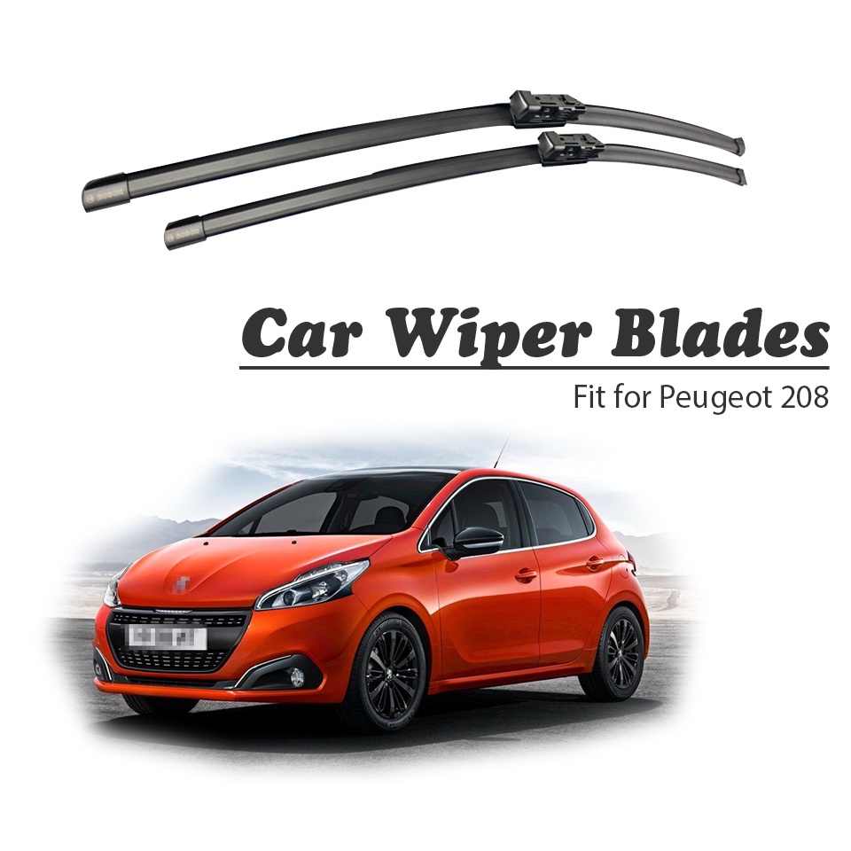 1 Set Karet Wiper Depan Mobil Untuk Peugeot 208 2012 2013 2014 2015 2016