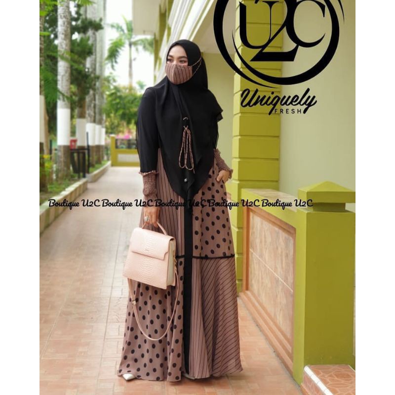 Ready gamis PREMIUM ZAKIAH SYARI ❤️ ORI original By BOUTIQUE U2C