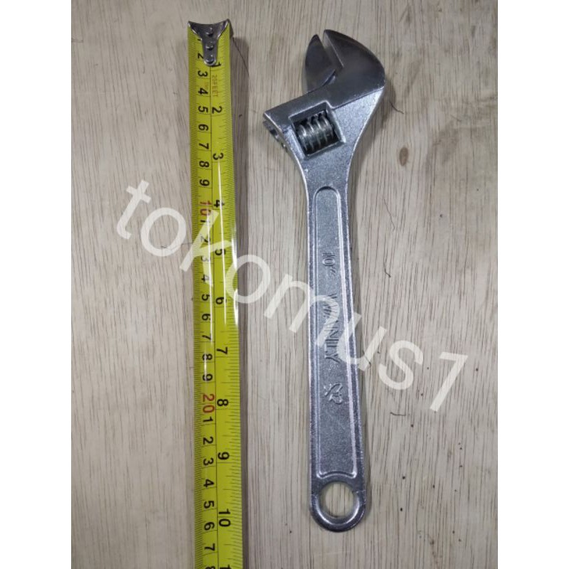 KUNCI INGGRIS ADJUSTABLE WRENCH UKURAN 6&quot; 8&quot; 10&quot; 12&quot; INCHI-WANLY