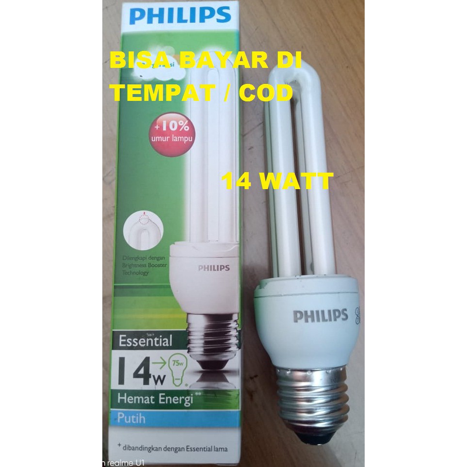 Lampu Philips Essential 14 w lampu jari philips / ESS 14 WATT lampu philip essential 14 watt