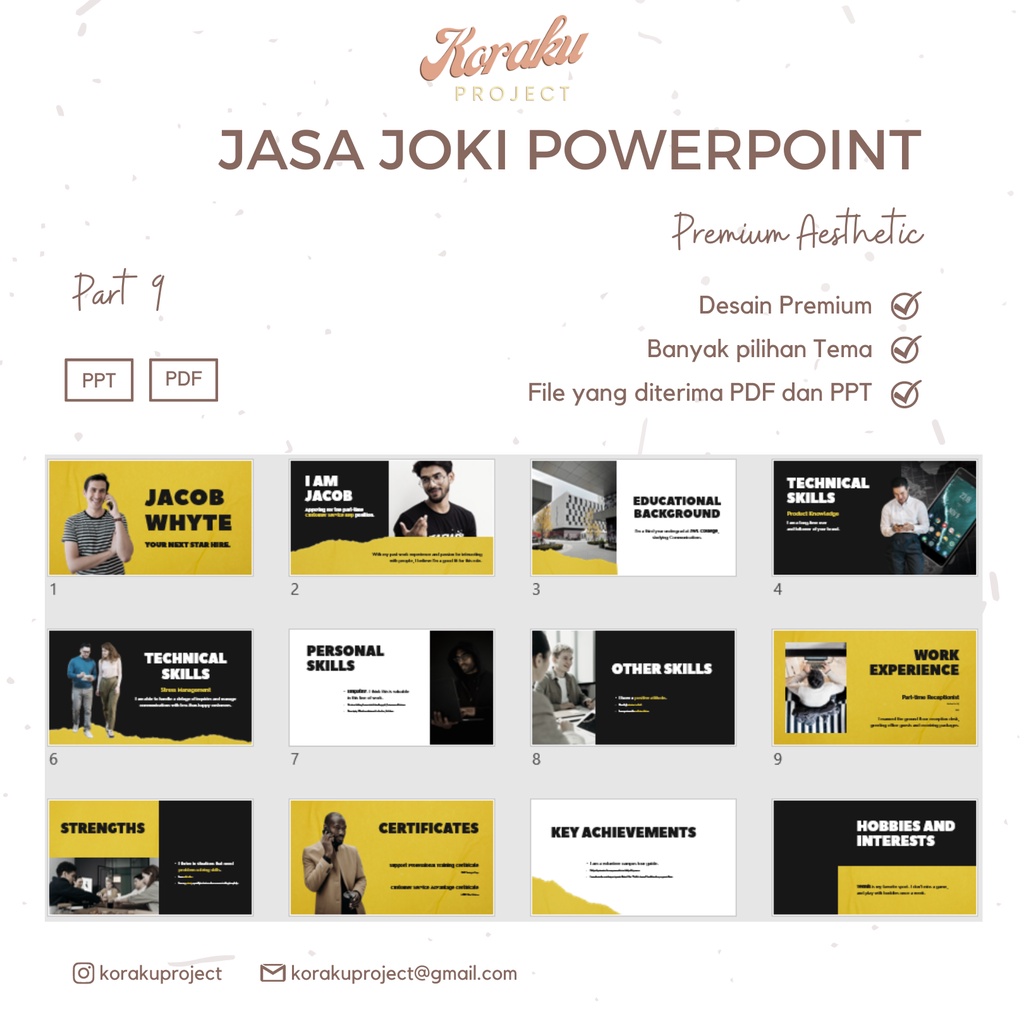 Jasa Buat PPT Premium Aesthetic Murah | Part 9