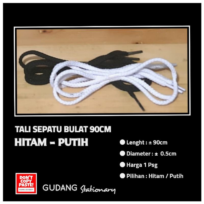 Tali Sepatu Bulat 90 Cm