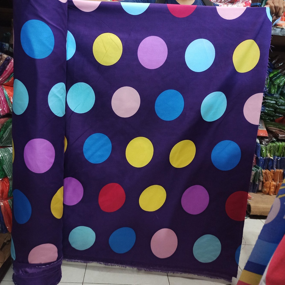 Bahan Kain Sprei Meteran Katun Microtex Disperse Motif Bunga