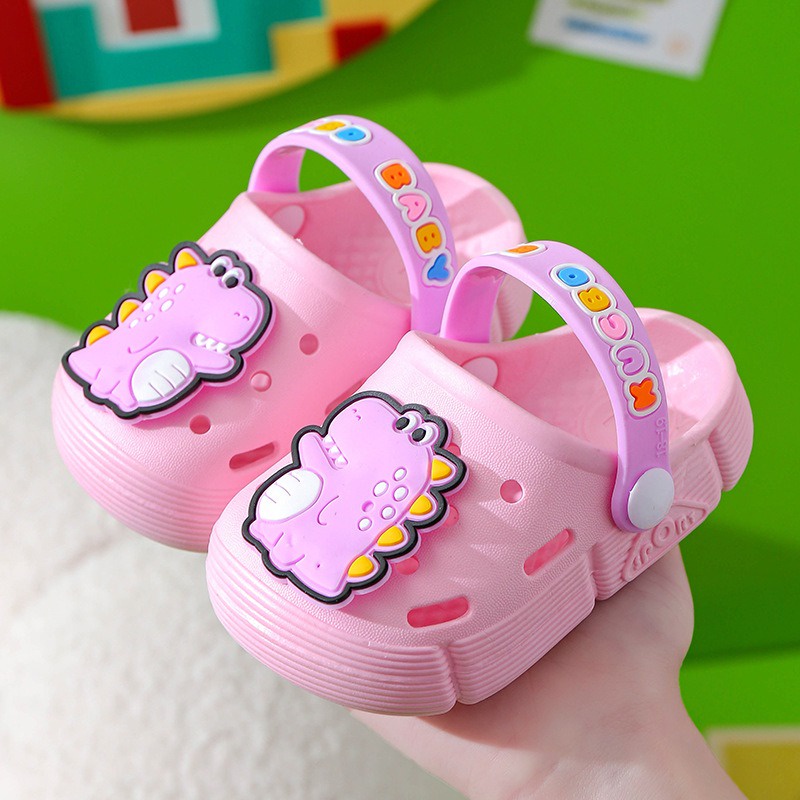 littlekiddoss Sendal Bapao Anak Perempuan Sandal Baim Anak Laki-Laki Dino Import Size 18-28 SH2177N