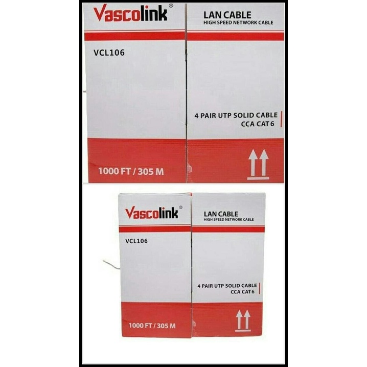 Kabel Lan Vascolink Cat 6 Outdoor Original / Asli 1 Box (Dus)