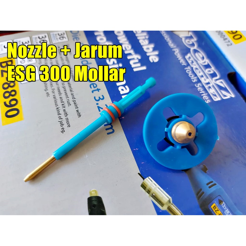 Nozzle + Jarum  spray gun listrik Mollar ESG300 UPGRADE spray electric elektrik bisa cat minyak