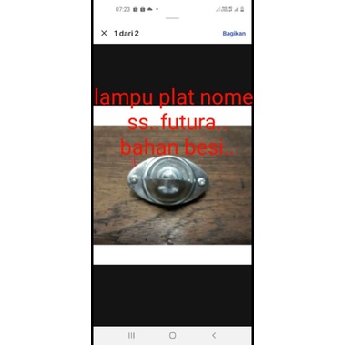 LAMPU PLAT NOMER..SS..FUTURA...BAHAN BESI