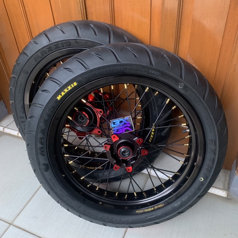 BANSET WHEELSET SUPERMOTO HONDA CRF 150 L TK EXCEL TAKASAGO ASIA