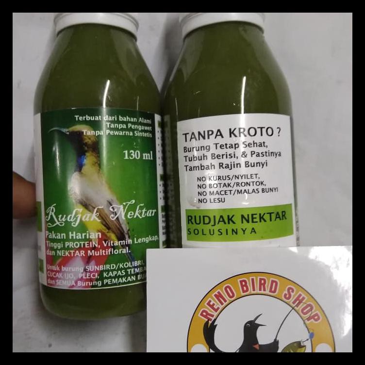 Rudjak Nektar Rujak Nektar Hijau Pakan Burung Kolibri Pleci
