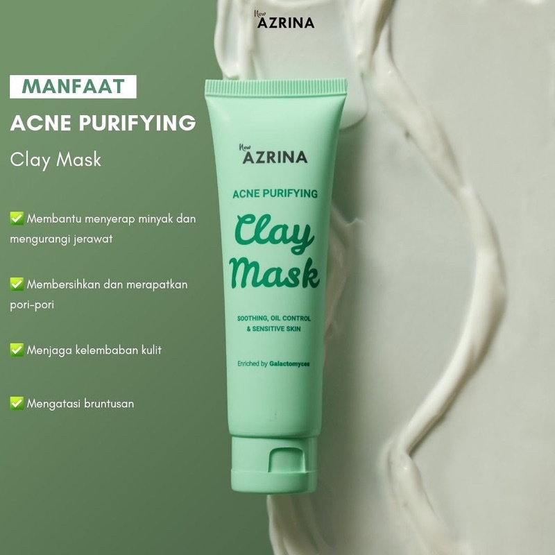 AZRINA Pure Charcoal Mud Mask 50ml | AZRINA Acne Purifying Clay Mask 50ml