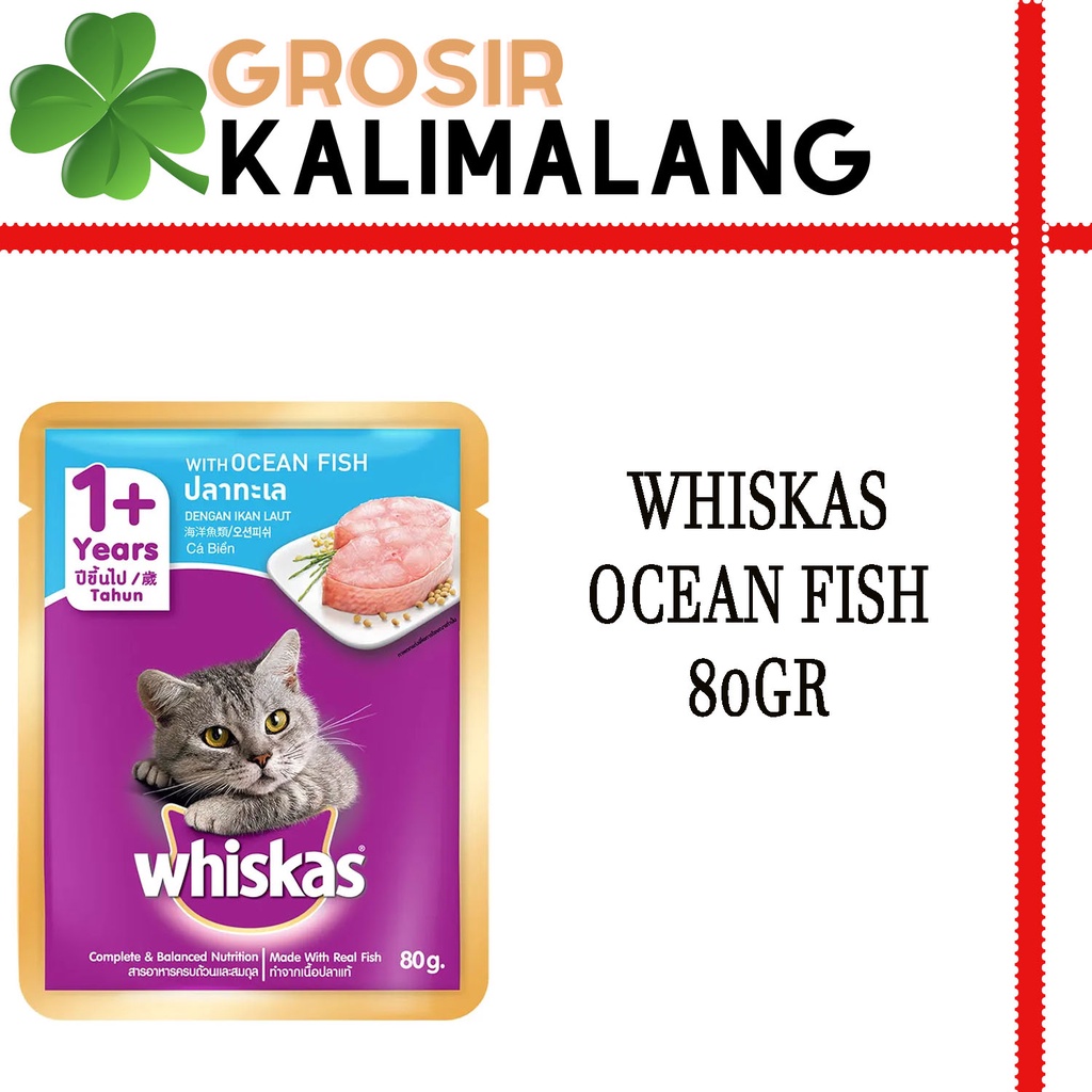 Whiskas Pouch Ocean Fish 80gr