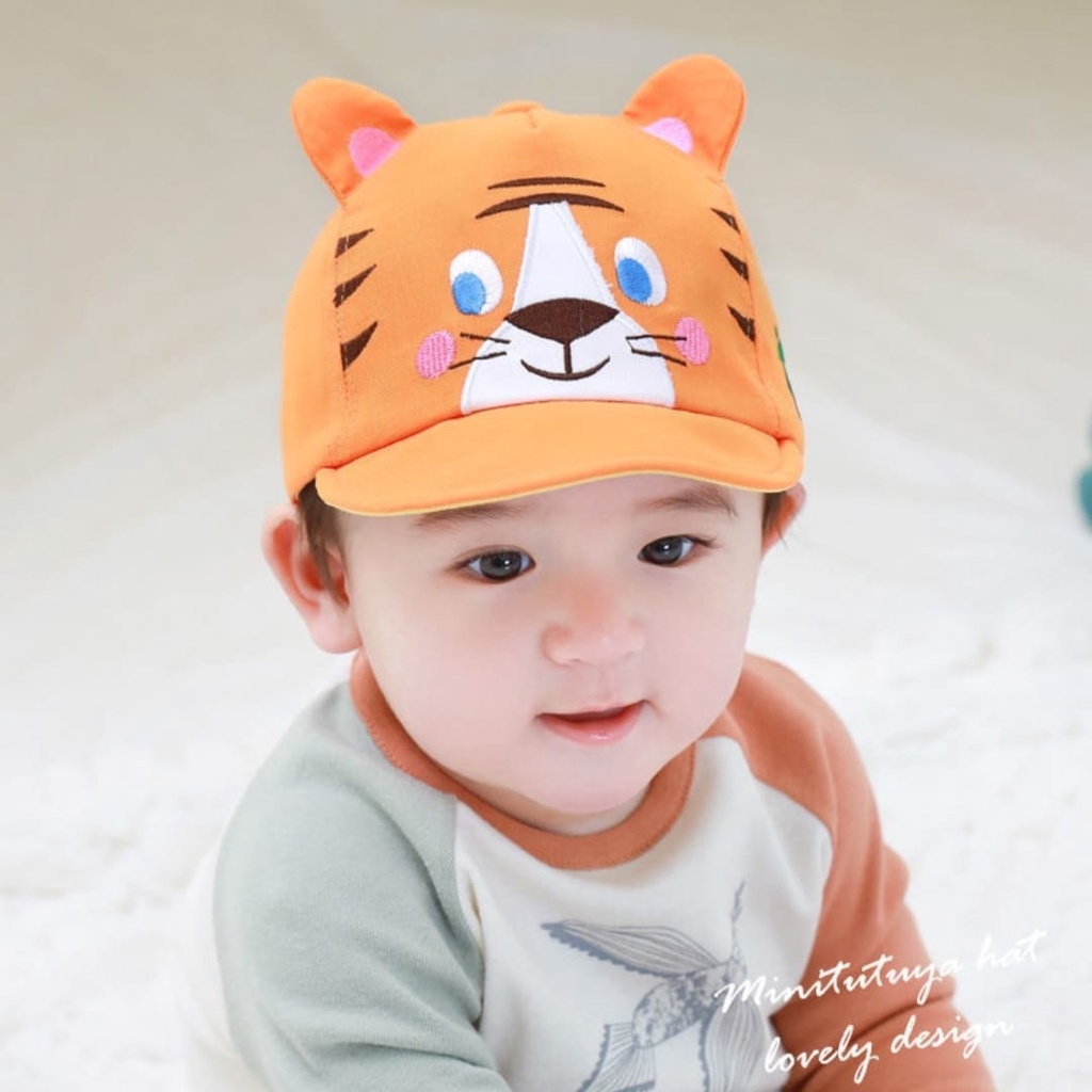 TOPI ANAK TOPI BASEBALL JUNGLE 3 DIMENSI MOTIF HEWAN FASHION ANAK UNISEX CNA