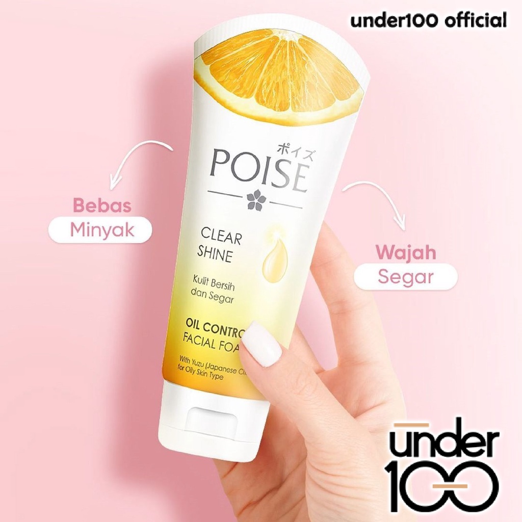 ❤ UNDER100 ❤ POISE Luminous White Whitening Facial Foam | Clear Shine Oil Control Facial Foam 50g | 100g |Sabun Cuci Muka | Pembersih Wajah | BPOM