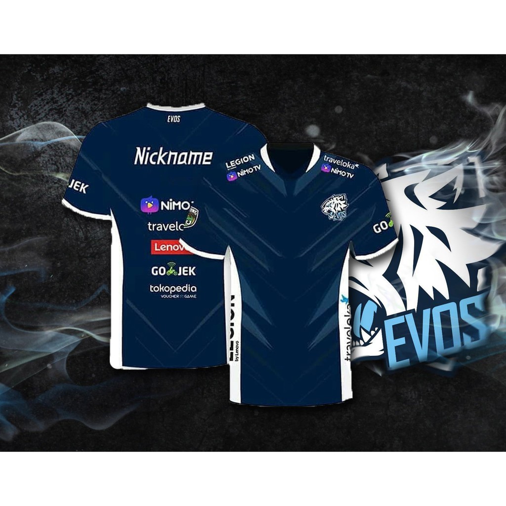Jersey EVOS 2018 Official - Kaos Gaming Dota ML AOV LOL