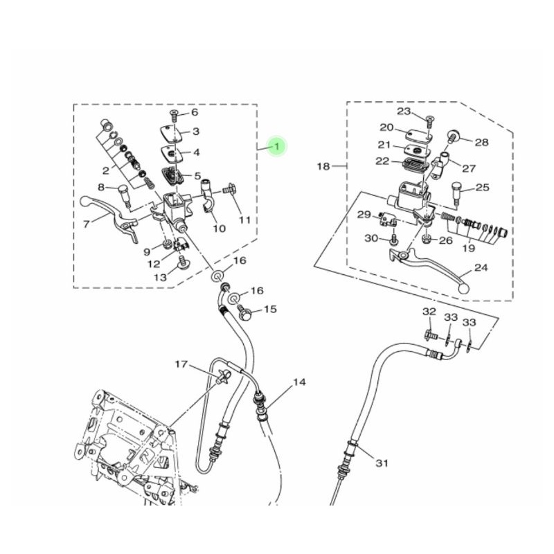 MASTER REM DEPAN KANAN NMAX ASLI ORI YAMAHA 2DP F583T 01