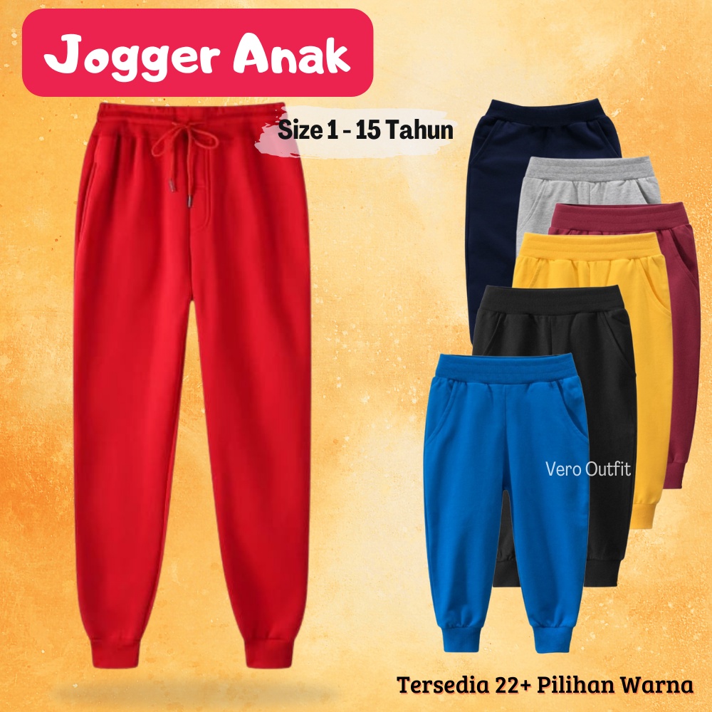 Celana Clana Joger Jogger Pants Trening Olahraga Panjang Anak Cowok Cewek Kembar Laki Laki2 Perempua