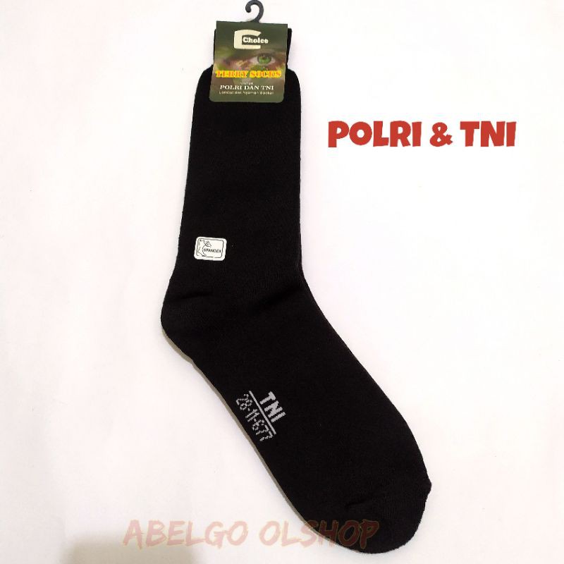 kaos kaki Polri &amp; TNI TEBAL HITAM POLOS /kaos kaki PDL tebal/polri/TNI/security