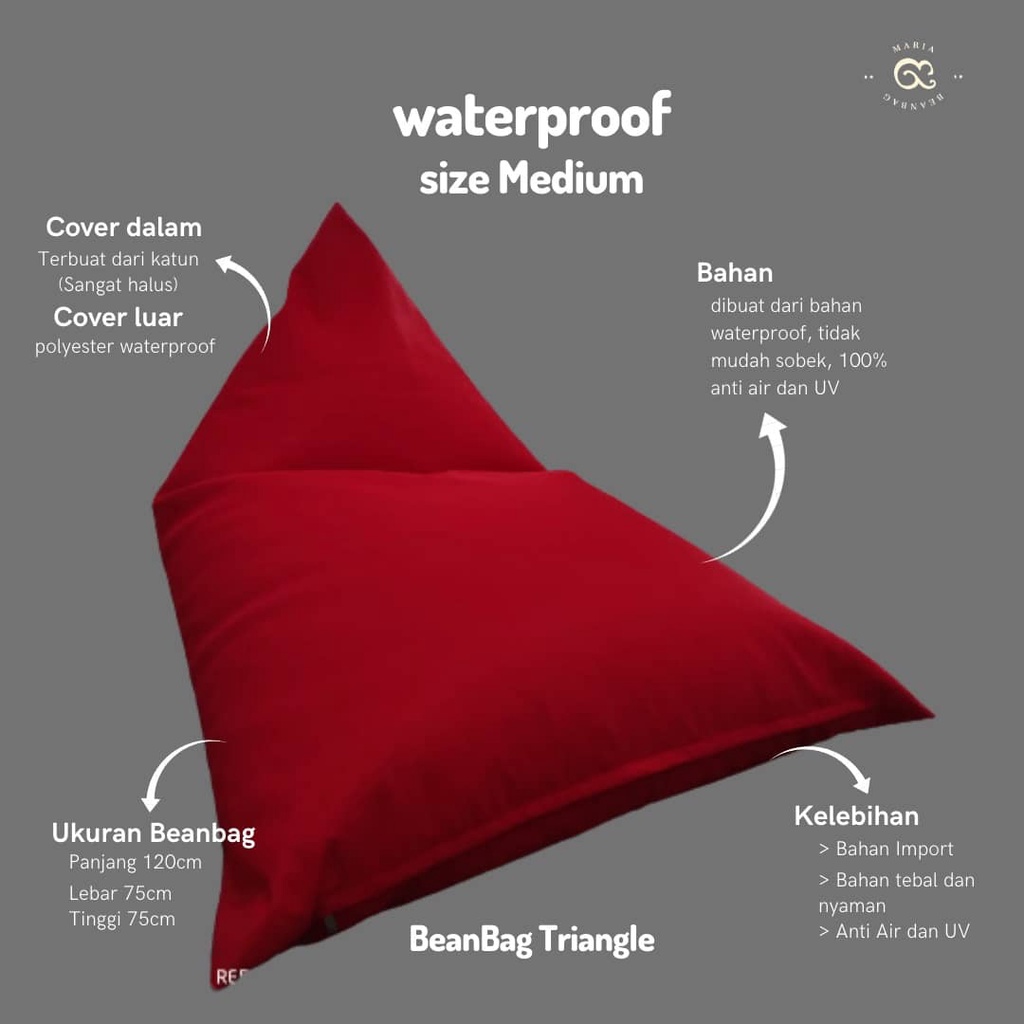 BEAN BAG WATERPROOF MURAH SIAP PAKAI UKURAN DEWASA