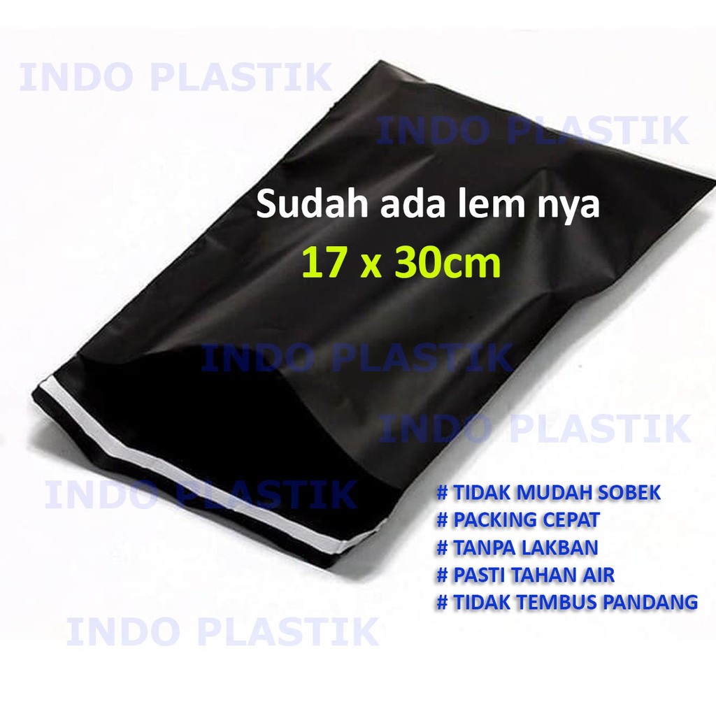 

Plastik Polymailer 17x30cm HITAM - Polymailer HITAM 17x30cm - Plastik packing Hitam 17x30cm