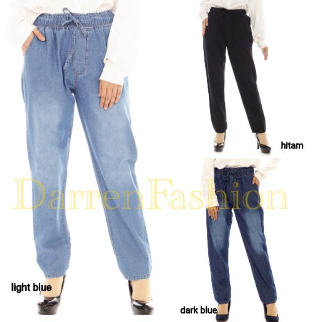 CELANA BAGGY JEANS POLOS BOYFREND XL &amp; JUMBO XXL bfp