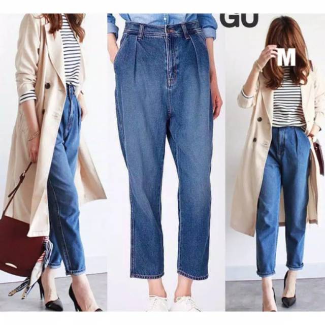 GU  UNIQLO  BOYFRIEND JEANS HIGHWAIST