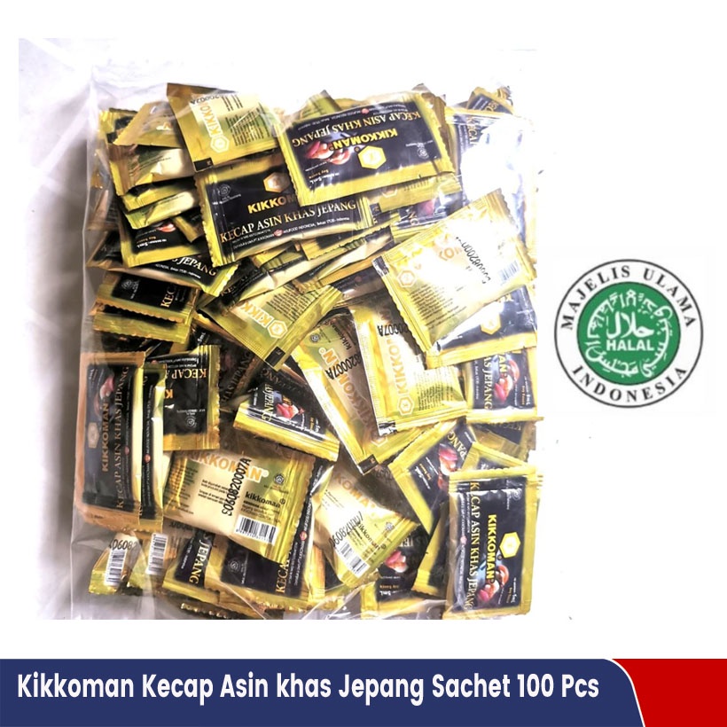 

Kecap Asin Jepang Kikkoman Sachet 5 ML Halal Isi 100Pcs