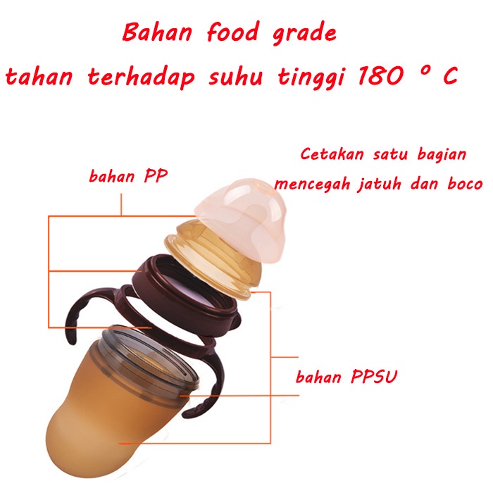 Botol Silikon Bayi / Piko Bello Bayi Botol Susu / Botol Bayi Anti Kolik BPA Botol Susu Anti Kolik